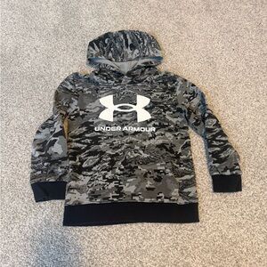 Under Armour Kids Camo Hoodie - Black and Gray